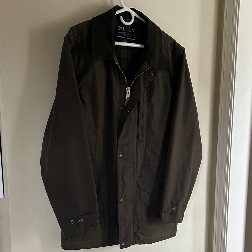 Filson Men's Otter Green Cover Field Jacket Large - Picture 2 of 9